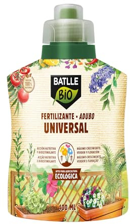 Semillas Batlle Bio Fertilizante universal, para plantas de interior y terraza, Líquido, Orgánico y natural, 400 ml