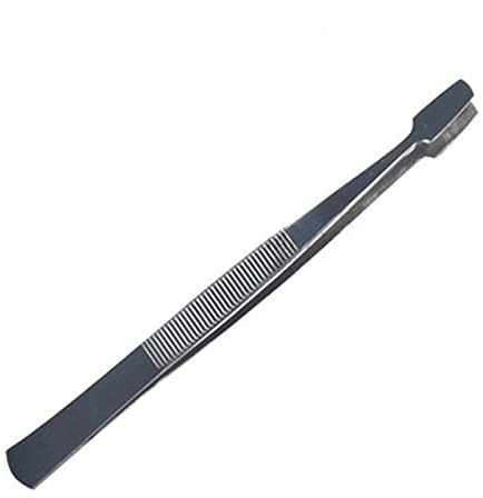 Pinzas de acero inoxidable con puntas planas para sellos de Filatelia, coleccionistas, manualidades, herramientas manuales