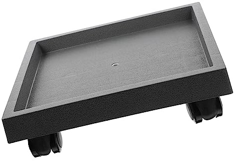 JOINPAYA Charrette des Stands Mobile de Plein air Usine roulement Chariot carré avec Roues Base roulante pour Pot de Fleurs Plateau de jardinière résine polypropylène Grey