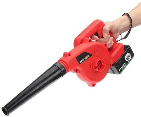 CKryzillix Soffiatore,Soffiatore Elettrico Handheld Cordless Polvere Ventilatore Sweeper Aspirapolvere for Leaves detriti 12800mAh Li-Ion Rimovibile Blower 110V 220V