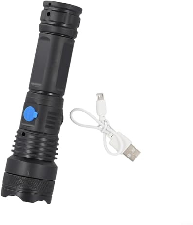 Potente linterna LED P50 con antorcha recargable USB para deportes y actividades al aire libre