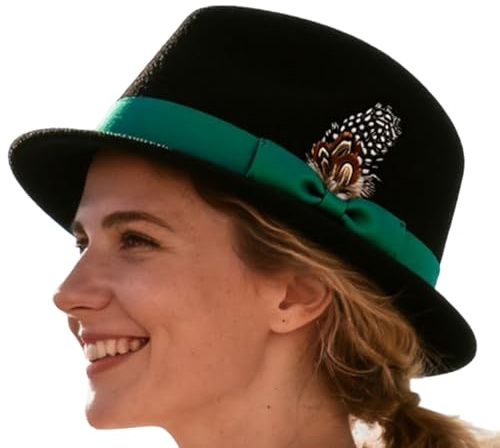 Générique Deutsche Hüte für Oktoberfest | Filzhut für Herren | Elegantes Accessoire für Paare | Bierfest Kostüm Foto Erwachsene