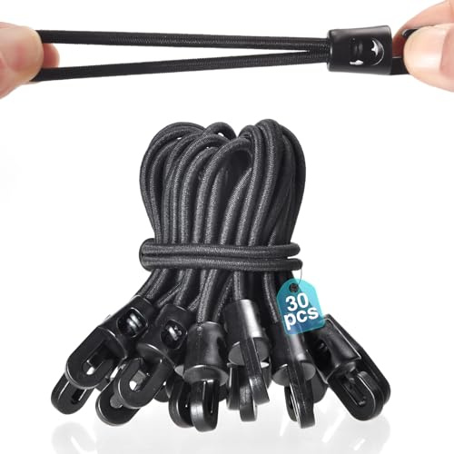 GGXZHT Spanngummi Mit Haken,30 Stück Expander Planenspanner Gummispanner mit Haken für Camping, Planen,Haushalts-Bindegesätze (10cm)
