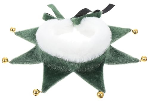 DOITOOL Weihnachtsschal für Haustiere mit Glöckchen Warmer Schal aus Hochwertigem Material Dekoratives Haustierhalsband für Hunde und Katzen