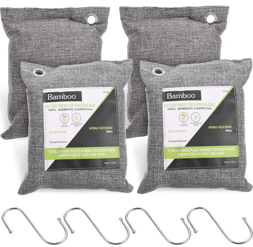 Borse di Carbone Attivo per Purificazione Aria, Set 1 | Tessuto Non Tessuto e Carbone Attivo, Assorbe Odori e Umidità, per Casa e Ufficio