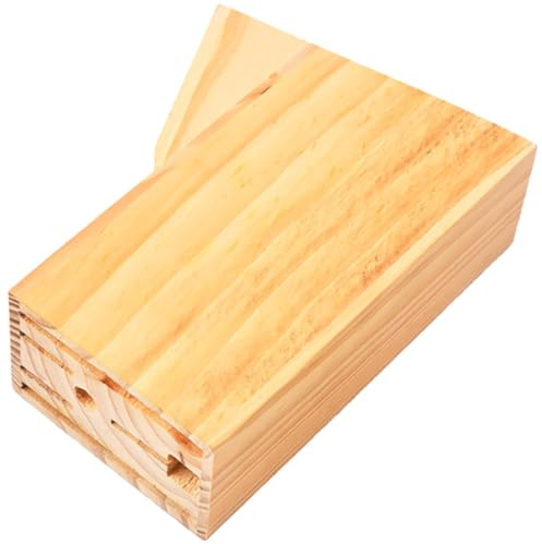 SHINEOFI Supporto per Taglierina in Metallo e Portautensili da Cucina in Legno, Ceppo Porta Coltelli ad Alta Capacità per Uso Domestico, Organizzatore Utensili da Cucina Resistente e
