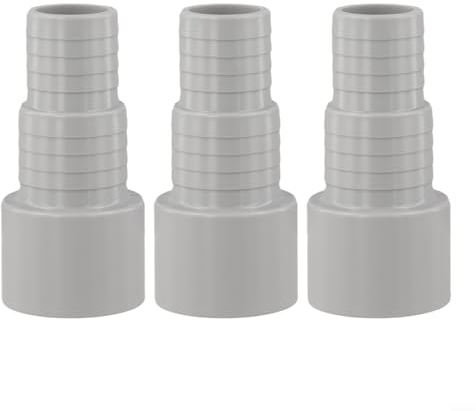 ABS-Schlauchkupplung für Poolpumpen, verbindet 32 mm und 38 mm ID für Schläuche mit 50 mm Anschluss, geeignet für 800-W-Anwendungen, 100 mm Gesamtlänge (3 Stück)