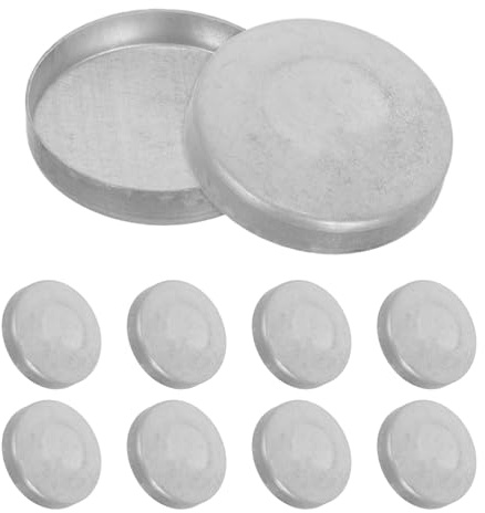 Genérico Tapones para Barandillas 10 Piezas, Tapas de Extremo de Riel Redondas de 32 Mm, Cubierta de Tubo Metálico Resistente Humedad para Postes de Cerca y Barandillas de Balcón
