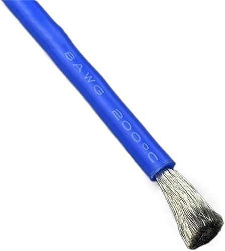 Elektrisk ledning, Rörhus 5 meter elektriska elektriska kablar for bilfordon ledningar 8AWG 10AWG 20AWG 22AWG 24AWG, Koppartråd Silikonkabel Jordelektronik (Färg: Röd, Storlek: 26 AWG)(Blue,22 AWG)