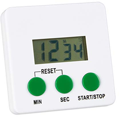 Relaxdays digitaler Küchentimer, magnetisch, LCD-Display, lauter Alarmton, Countdown & Stoppuhr, Küchenwecker, weiß