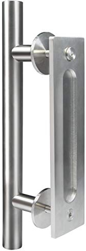 Nikou Scheune Türgriff - Edelstahl Schiebe Pull Hardware for Tor Closet Glas Badezimmer-Tür-Pull Holzschranktür Beidseitiger Griff Hardware
