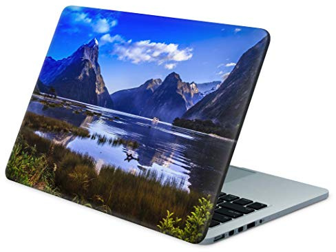 Skins4u Folie Sticker Skin Vinyl Aufkleber mit farbenfrohen Motiven für bis 10 Zoll 25.4x20.3cm Laptop Skin Decal Cover Berg-und-See