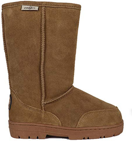 Reissner Lammfelle | Engel Boots AGI | Hohe warme Winterstiefel | Wildleder | Innenfutter echtes Merino Lammfell | camel 41