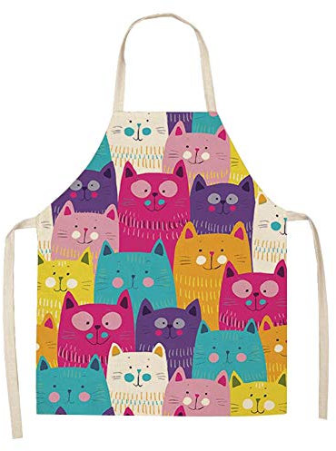 ZIXINGA Kinder Erwachsene Schürzen Kochschürze Backschürze Bastelschürze Gartenschürze Malschürze 1 Stück,1,47X38cm