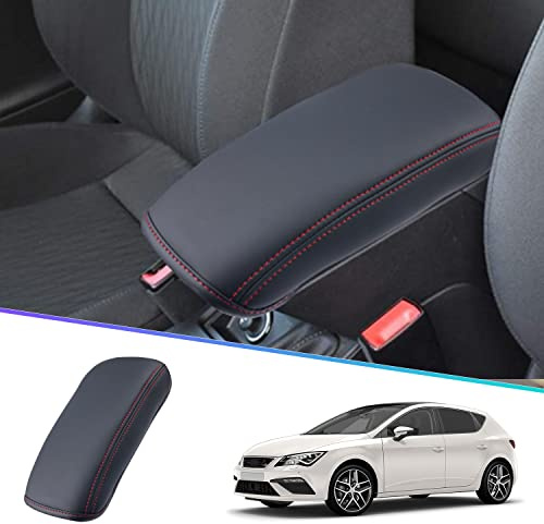 SHAOHAO Seat Leon MK3 Cupra 5F FR St 2013-2019 Housse d'accoudoir Central Couvercle de boîte d'accoudoir Housse de Protection pour Accoudoirs Voiture Console Centrale Accoudoir Couverture