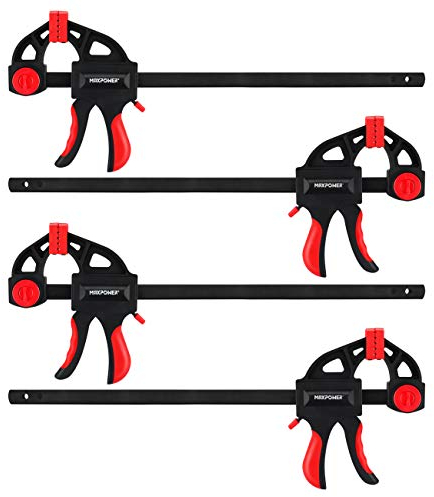 MAXPOWER 4-tlg. 300 mm 12-Zoll-Ratschenschraubenklemme für Holzarbeiten Modellbau-Stabklemmensatz