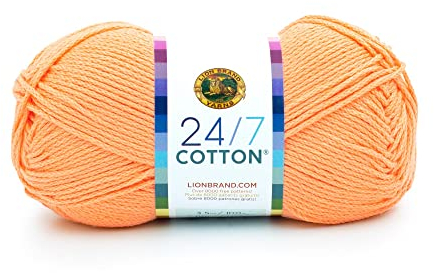 (1 Skein) 24/7 Cotton® Yarn, Creamsicle