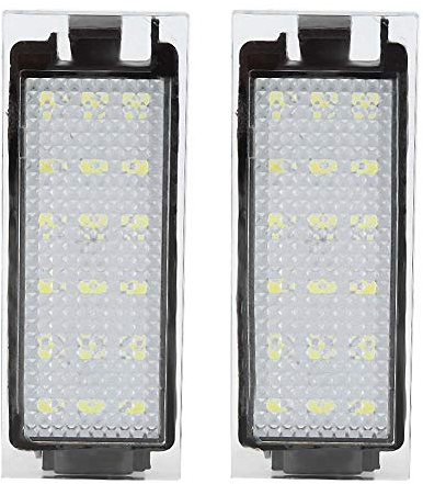 Qiilu Luz LED para matrícula de coche, 2 uds, lámpara de luz LED para matrícula trasera para/Twingo/Clio/Megane/Lagane