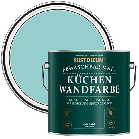 Rust-Oleum Blue Washable Kitchen Wall Paint in Matt Finish - Teal 2.5L
