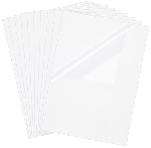 BENECREAT 18 Sheets A4 Self Adhesive Laminating Sheets 0.3mm Thick, 30x21.3cm Waterproof Leather Textured Self Sealing Laminating Films for Certificates Photos Artwork Office Supplies