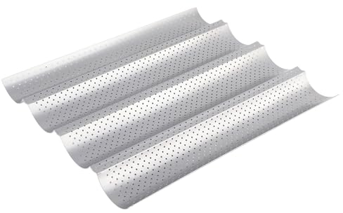 ANKROYU Moules à baguette, plaque perforée antiadhésive, moule à pain français fait maison, accessoires pour cuisson artisanale et pain traditionnel