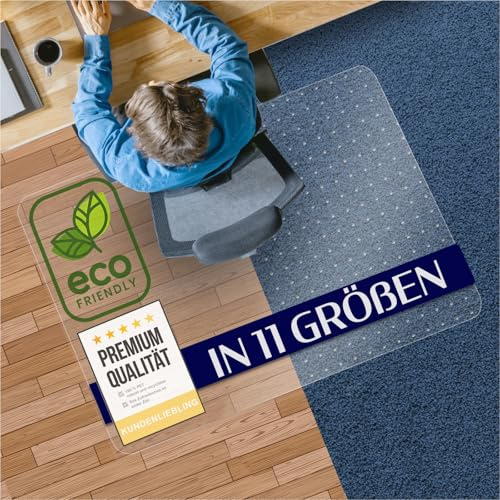 Bodenschutzmatte aus PET für Hartböden - transparent 150x150 cm