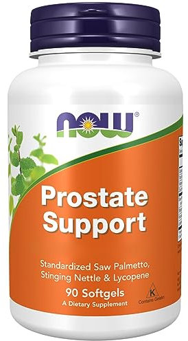 Now Foods Prostate Support, Con Saw Palmetto Olio di Semi di Zucca Licopene, 90 Capsule Morbide, Testato in Laboratorio, Senza Soia, Senza Glutine, Non OGM
