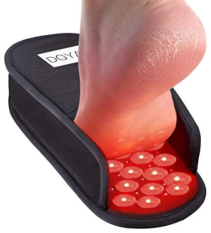 DGYAO Red Near Infrared Light Therapy Device 660/880nm LED Slipper Feet Toes Instep Massage for Foot