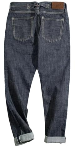 Hcclijo Klassiska jeans i denim vintage rak mörk selvedge jeans, Denim blå, 36W