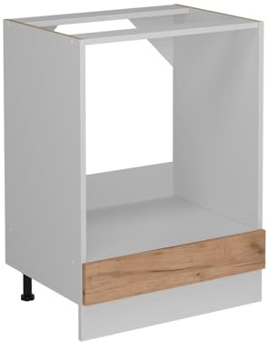 Vicco Meuble pour Four R-Line, Chêne doré, 60cm | ✓ Niche pour four · Sans plan de travail · Pieds réglables en hauteur · Librement combinable · Intégration facile