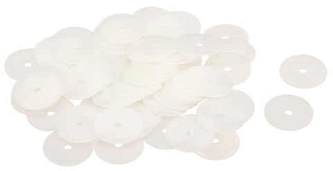 QUARKZMAN 60Pcs M3 Rondelles Plates en Nylon 3mm ID 20mm OD 1mm Épaisseur Rondelle Lisse Joints en Plastique Joint d'Étanchéité Attache d'Espacement Bague, Blanc