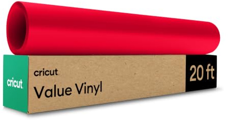 Cricut Selbstklebendes Vinylfolie Plotter - Plotterfolie Vinyl Permanent Rolle, Selbstklebende Folie (30.5x6.1m cm, Rot)