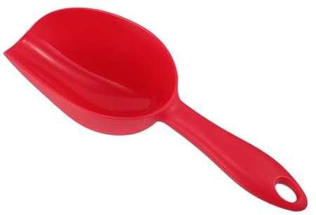 SOIMISS Multi-Purpose Plastic Ice Scoop and Food Scoop Red for Kitchen Candy Coffee Flour Seasoning Scooping Gardening and Party Use