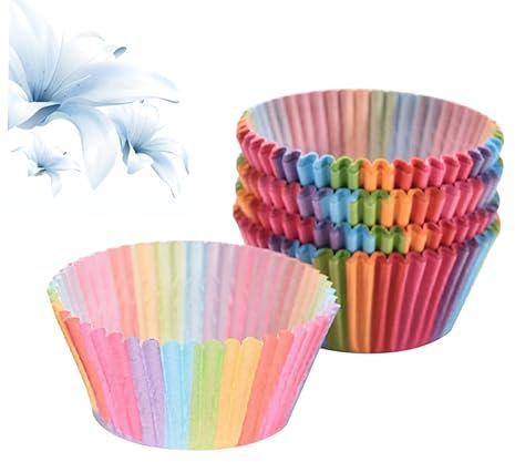 HOLIDYOYO 300piezas Tazas Para Cupcakes y Pasteles Capacillos De Coloridos Multifuncionales Resistentes Al Aceite
