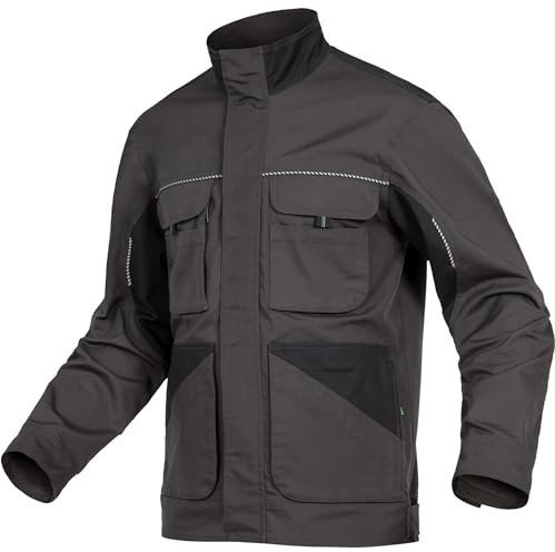 Leibwächter Dynamic Line Arbeitsjacke Herren, atmungsaktive Bundjacke mit Stretchstoff – Reflexpaspel, verstellbare Bündchen und Taschen, robuste Berufsjacke für Handwerk & Industrie