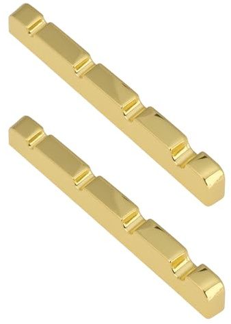 Briny River 2 Pezzi Di Dadi Scanalati In Ottone Per Basso Elettrico A 4 Corde 42x3 Mm