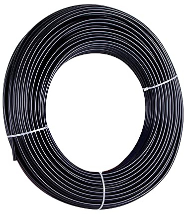 Guaina Per Cavi Elettrici Flessibile Tubo PTFE Ad Alta Temperatura Resistente Alla Pressione Polytetrafluoro Tubi Di Etilene Nero Chiaro(Black,OD 8MM ID 6MM 10M)
