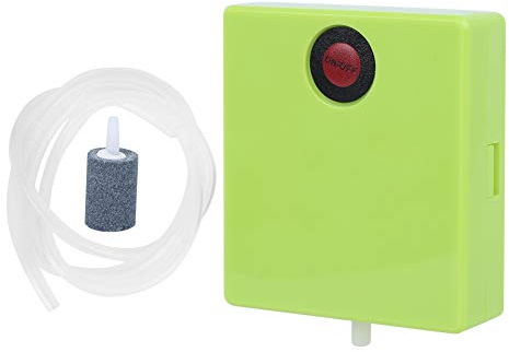 Tnfeeon Tragbare Mini-Aquarium-Sauerstoffpumpe, Batteriebetriebener Belüfter für Aquarien, Einfach zu Bedienen, Lange Batterielebensdauer, für die Notfall-Sauerstoffversorgung