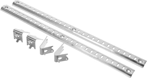 DOITOOL Refrigerator Shelf Support Bar with Heavy-duty Design Stainless Steel and Adjustable Height with 165mm Screw Hole Spacing Suitable for Refrigerator and Freezer