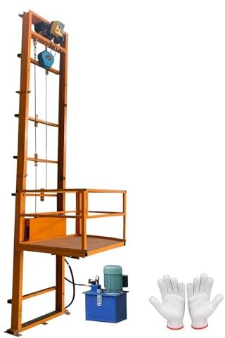 Piattaforma Elevatrice Idraulica Semplice, Capacità 400 Libbre, Adatta Alla Movimentazione Di Materiali In Magazzini, Fabbriche E Officine.(Orange,6.5FT Lifting Height)