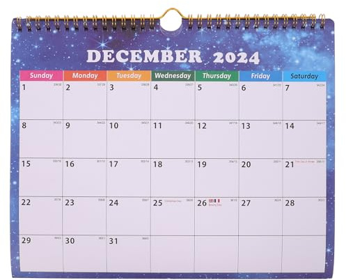 SAFIGLE Faltbarer Wandkalender 3 monats Kalender Vertikal Hängend Bunter Monatsplaner für Zuhause und Klassenzimmer