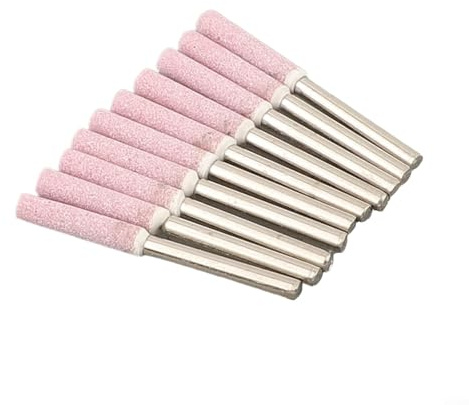 ComfyHarbor 10 piezas de 4,8 mm, piedras de afilar de motosierra, brocas giratorias de acero cromado para amoladora eléctrica, herramienta de archivo de motosierra para cadenas pequeñas de paso 325