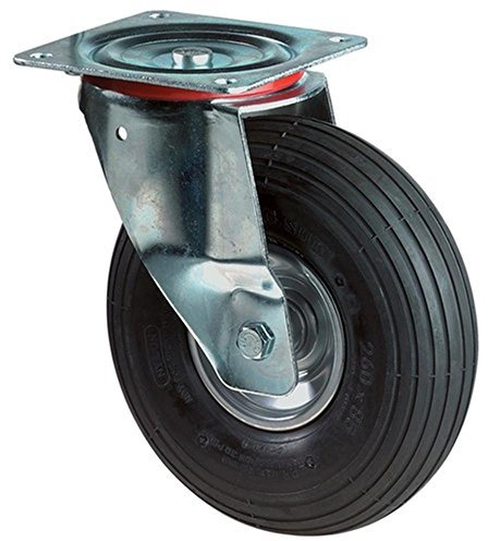 Luftrad D.200 mm, max.75 kg Lenkrolle mit Rillenprofil
