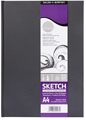 Daler Rowney Simply - Carnet de croquis couverture rigide 54 feuilles A4 - 100g/m²
