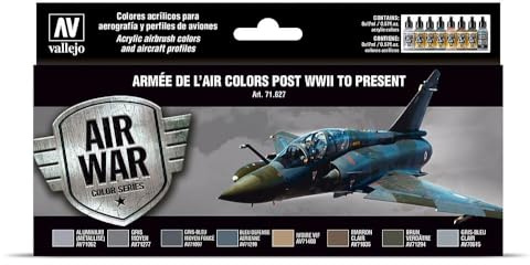 Acrylicos Vallejo 071627 Paint Set Army de l Air 1945 Onwards Model Making
