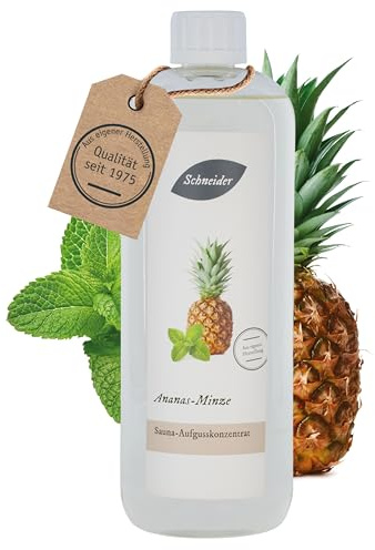 Saunabedarf Schneider Sauna Aufguss Konzentrat Ananas - 250ml, naturreine, ätherische Öle, wohltuender Saunaaufguss & langanhaltendes Dufterlebnis