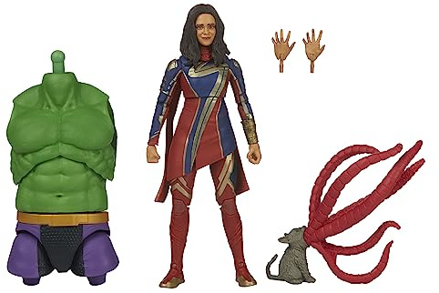 Marvel Legends Series Ms. Marvel, The Marvels, 15 cm große Action-Figur | Marvel Legends The Marvels Actionfigur BAF Totally Awesome Hulk - Ms. Marvel