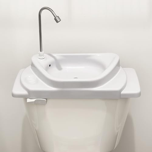 Sinkology SinkPositive GreenFlow Toilet Tank Sink, Water Saving Bathroom Sink, Fits Standard Toilets