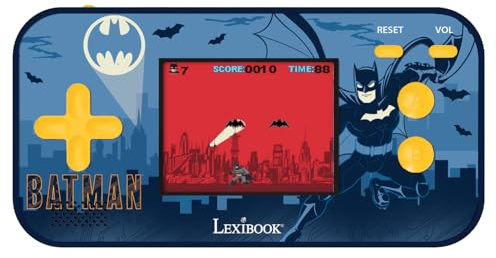 Lexibook, Batman, Cyber Arcade Compacto, Consola Portátil, 150 Juegos, Pantalla LCD Color, Funciona con Pilas, Negro/Azul, JL2367BAT