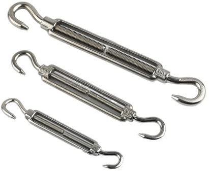 1Pcs M4 M5 M6 M8 M10 Edelstahl 304 Einstellen Kette Rigging Haken & Auge Spannschloss Draht Seil Spannung Gerät Linie Oc Oo Cc Typ (Color : CC Type, Size : M10 (1Pcs))